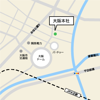 不二産業 大阪本社地図